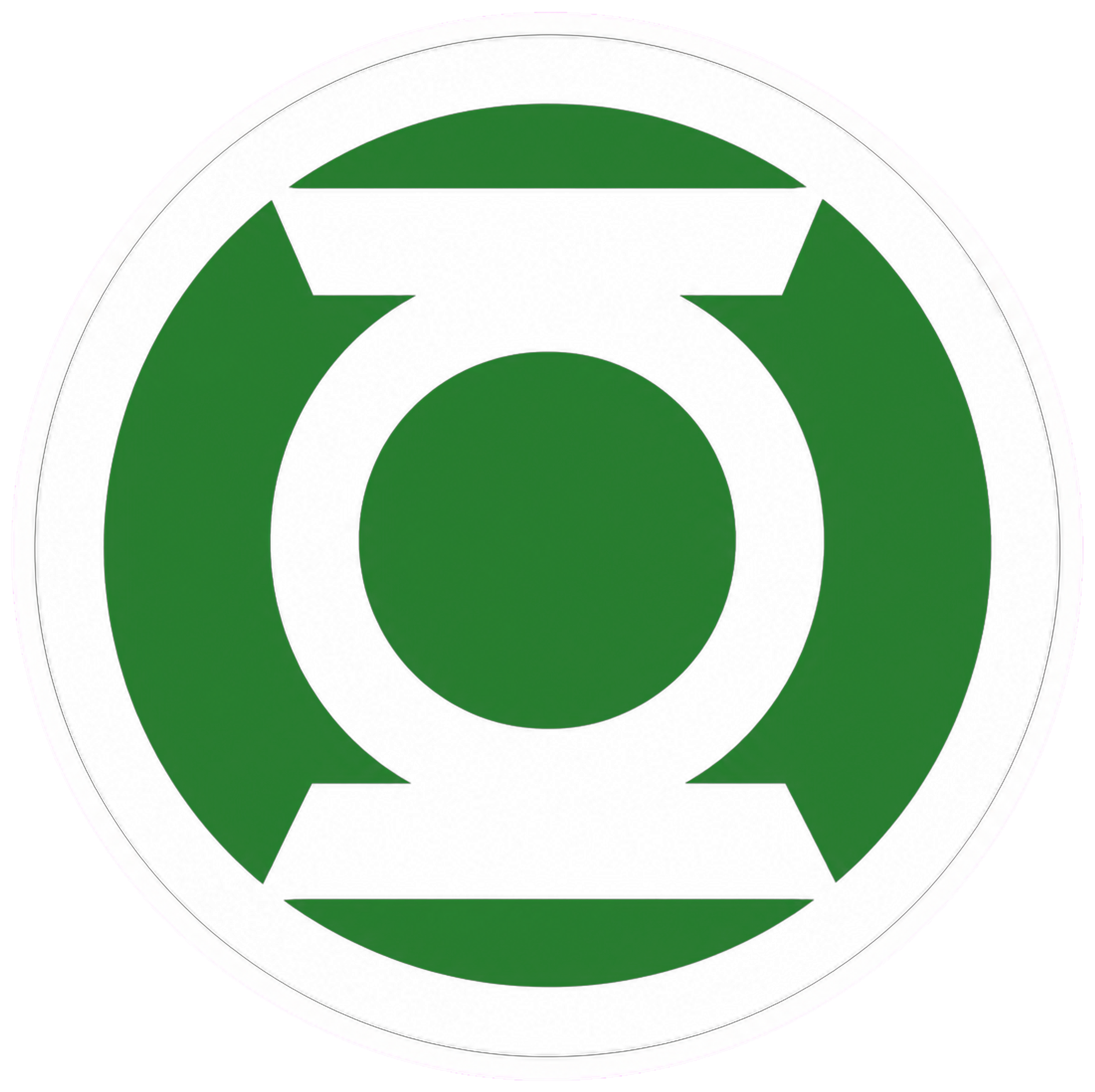 Green white-accent sticker design