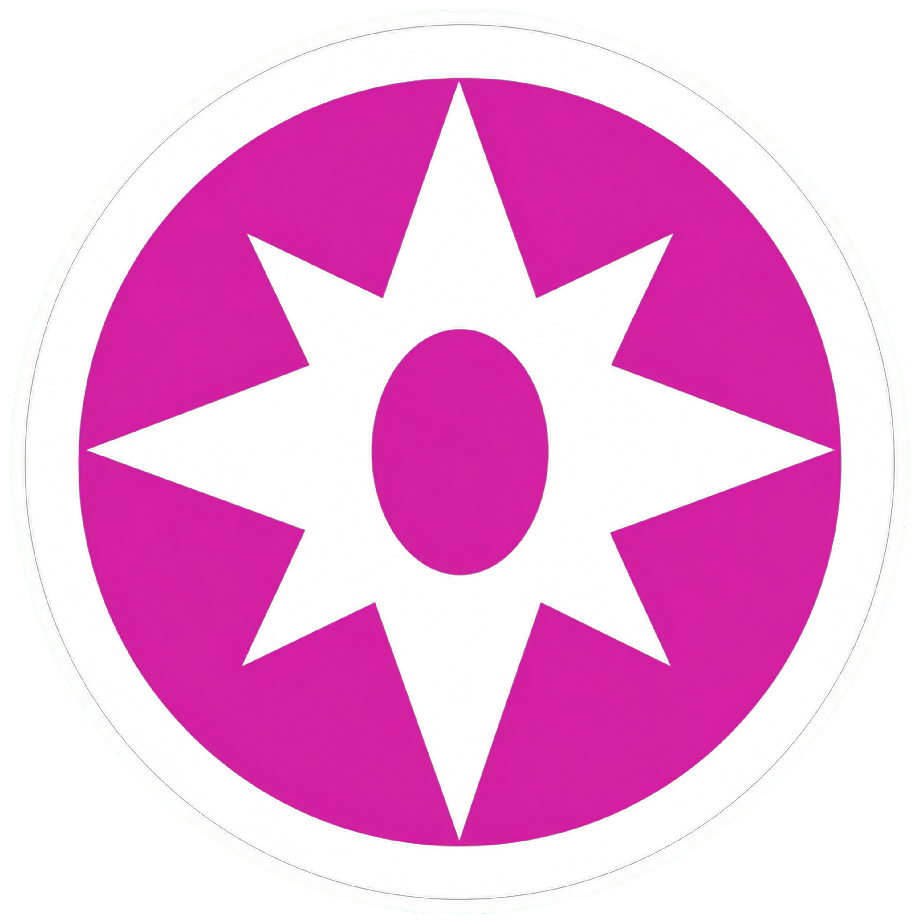 Star Sapphire / Pink white-accent sticker design