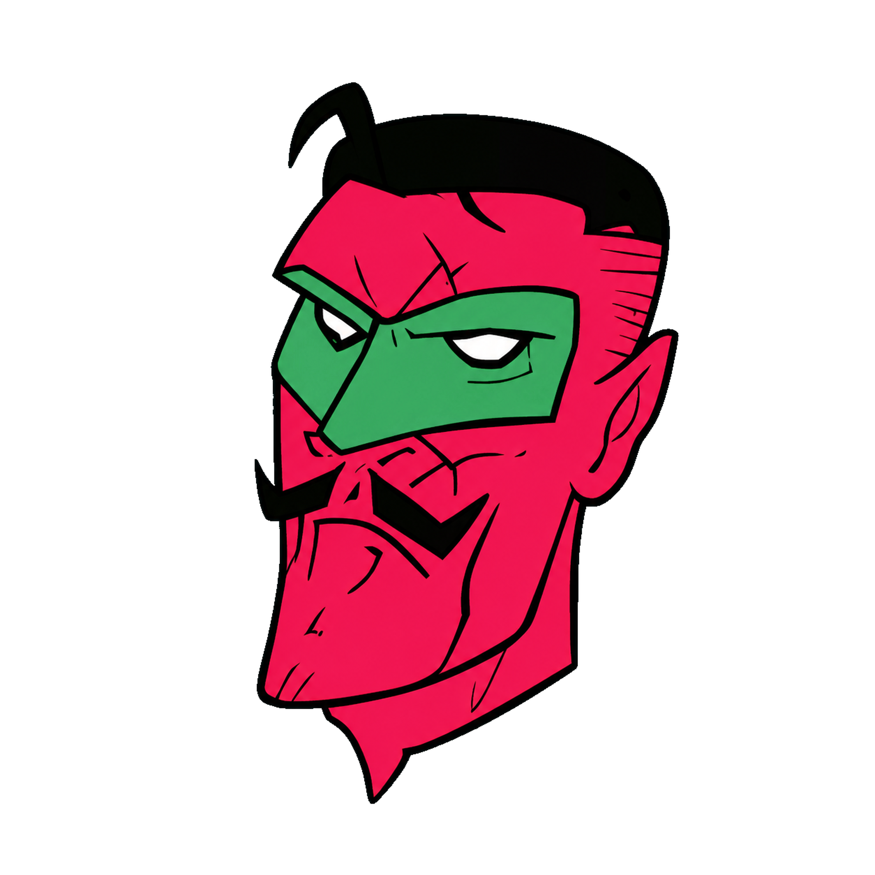 Thaal Sinestro Lantern character sticker on white