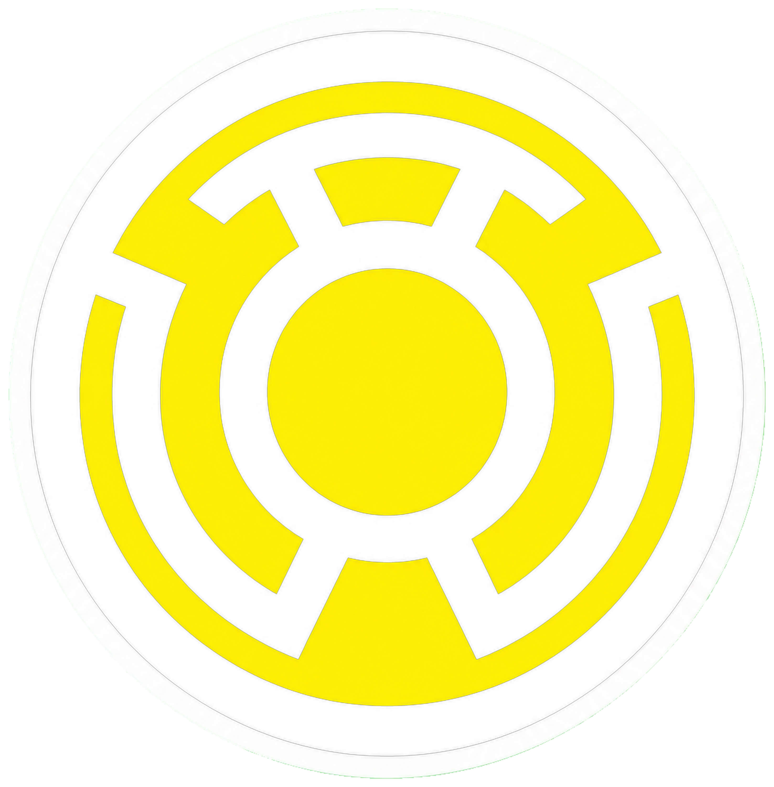 Yellow / Sinestro white-accent sticker design