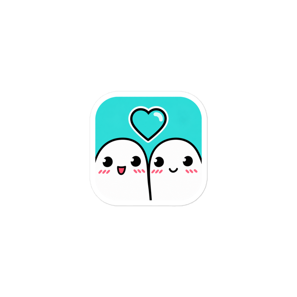 Boo app icon sticker — Printful product mockup