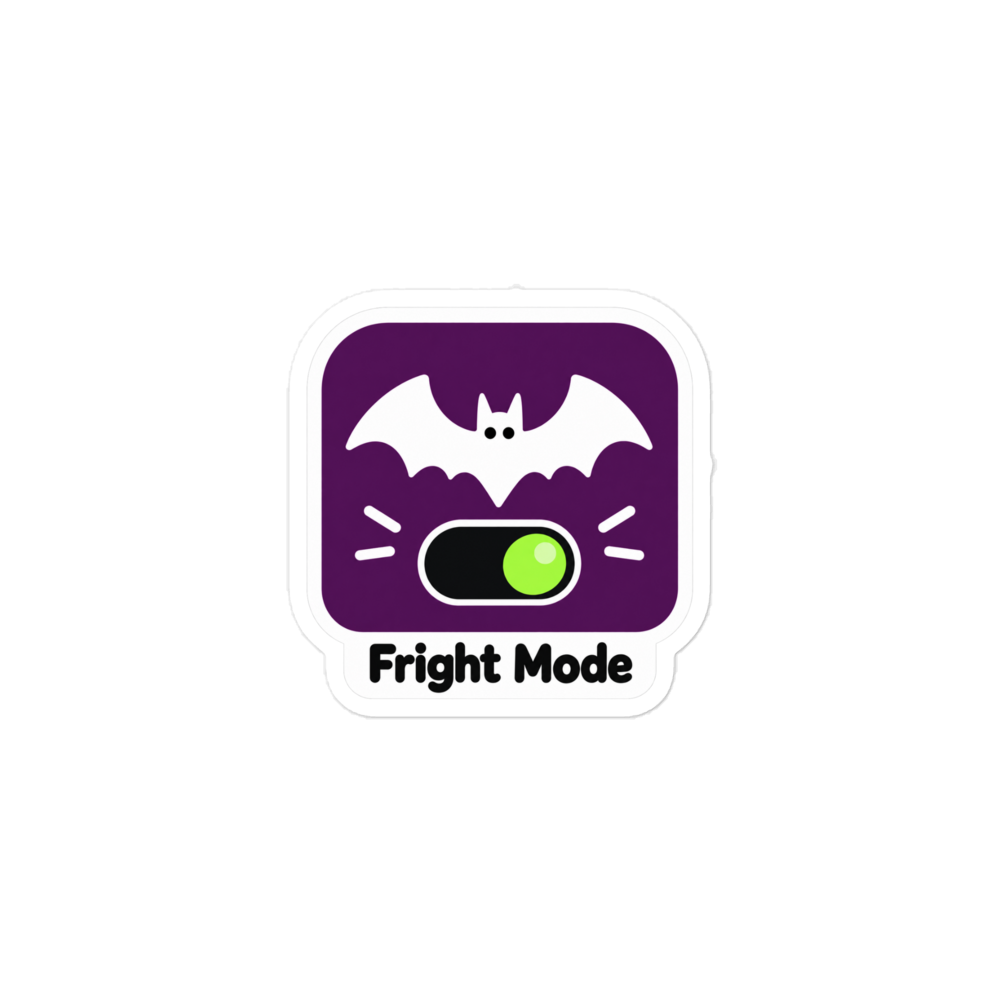 Fright Mode app icon sticker — Printful product mockup