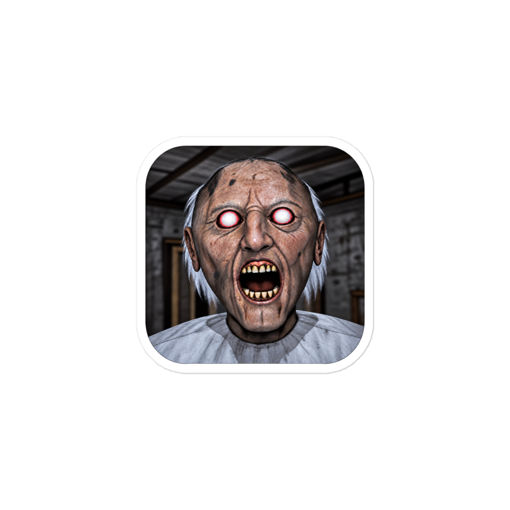 Granny app icon sticker — Printful product mockup