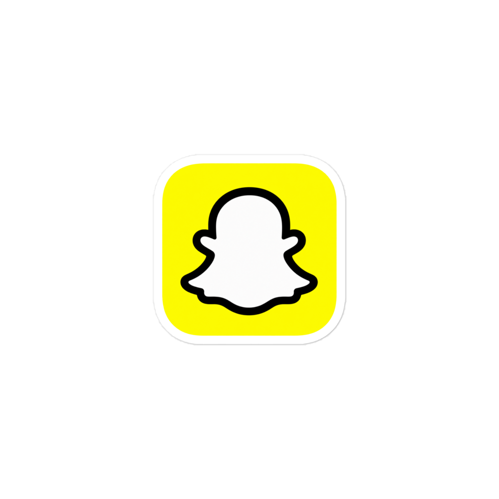 Snapchat app icon sticker — Printful product mockup
