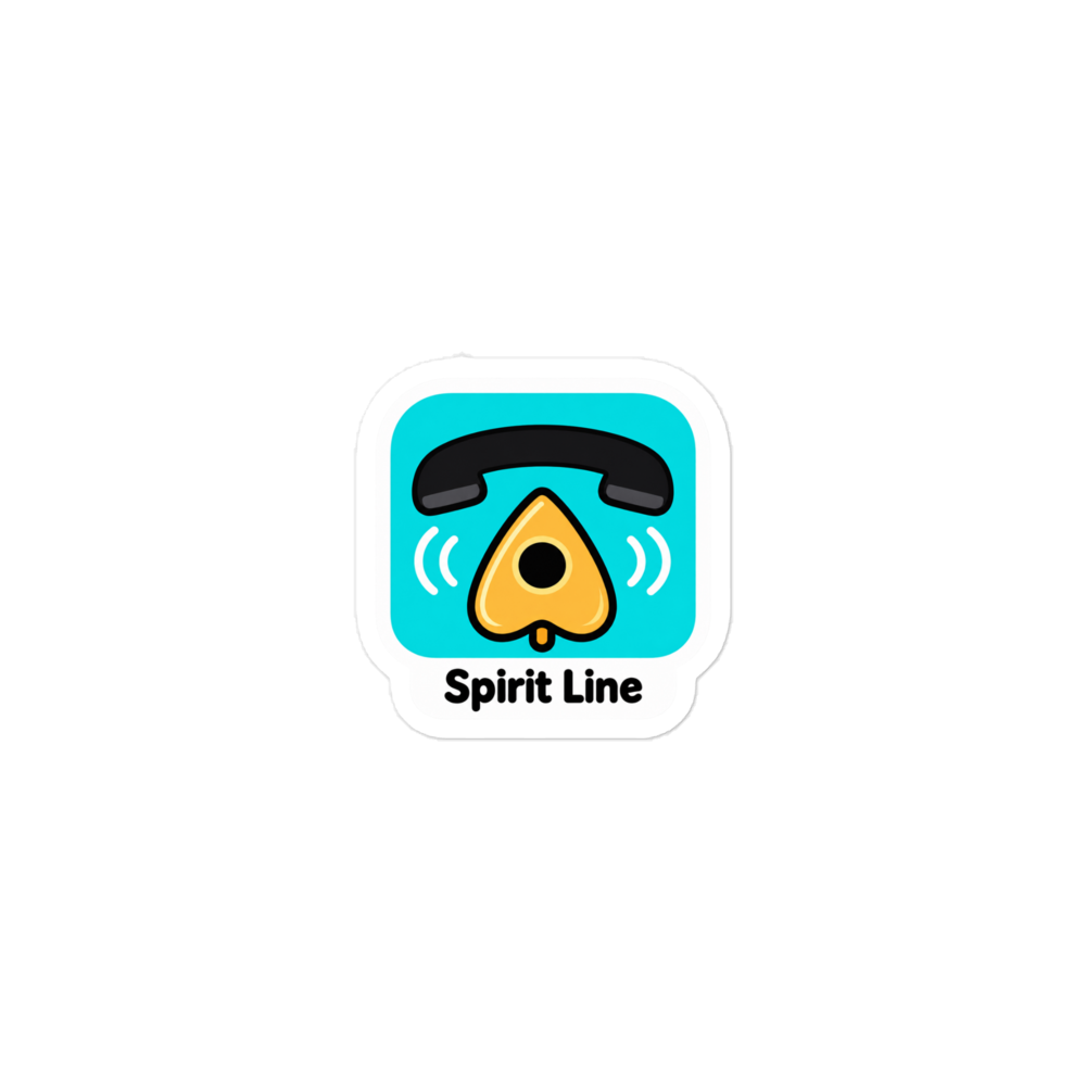 Spirit Line app icon sticker — Printful product mockup