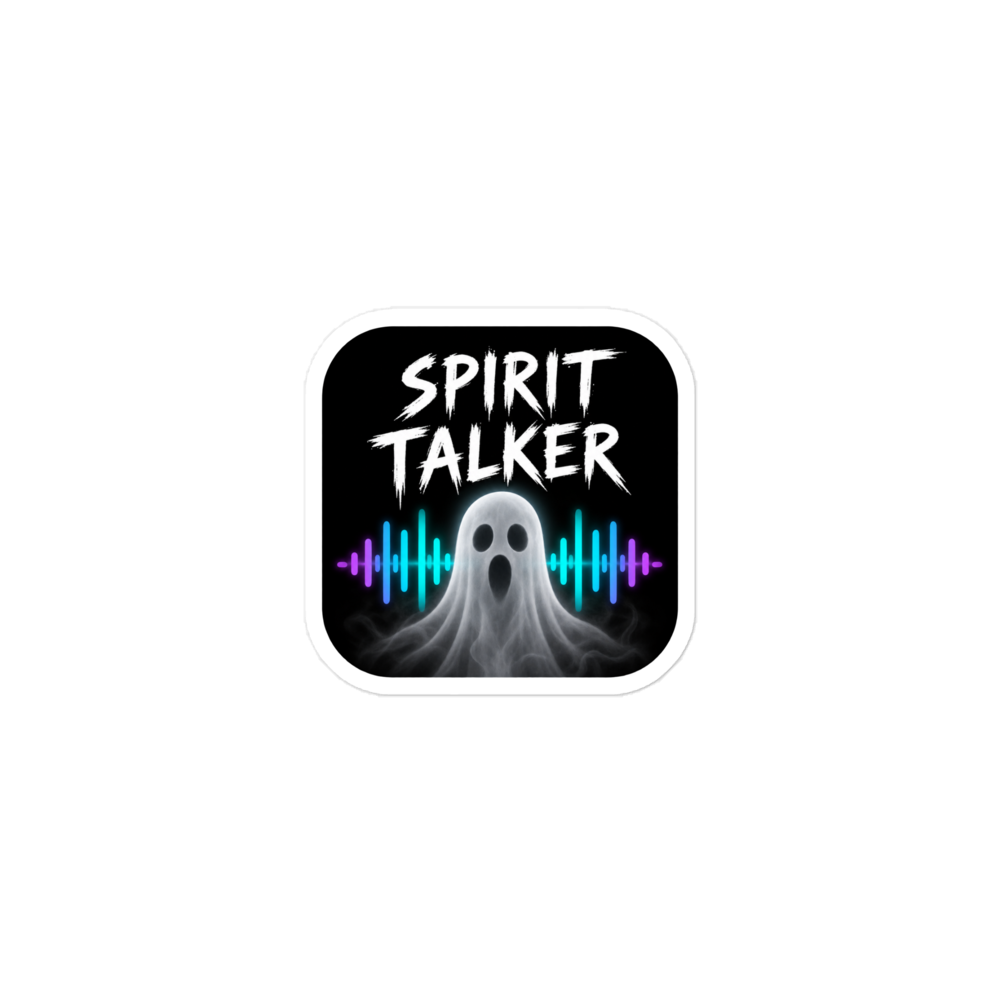Spirit Talker app icon sticker — Printful product mockup