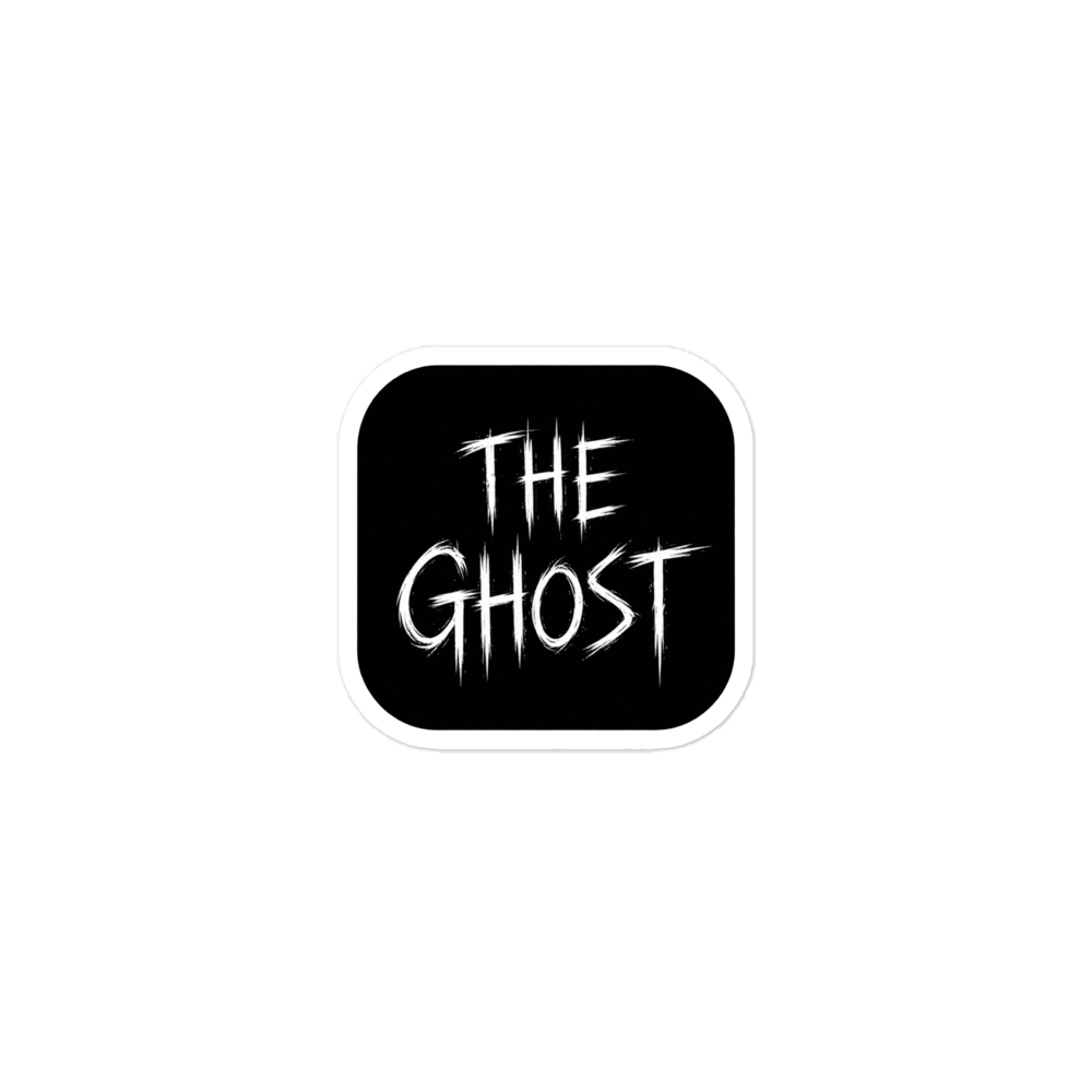 The Ghost app icon sticker — Printful product mockup
