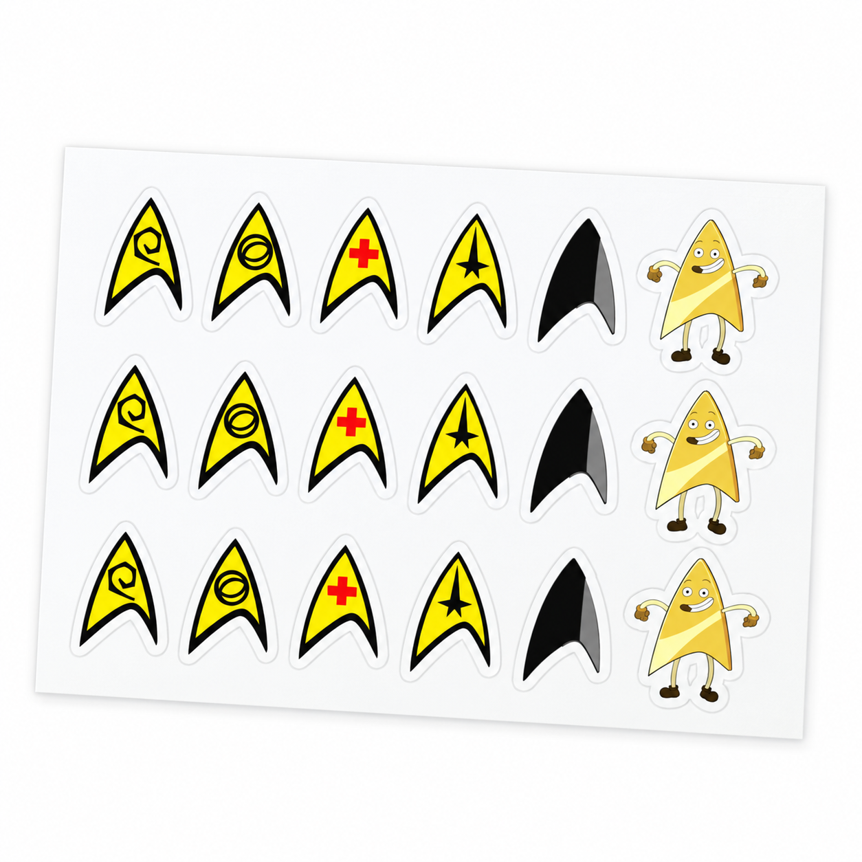 Starfleet sticker sheet design preview