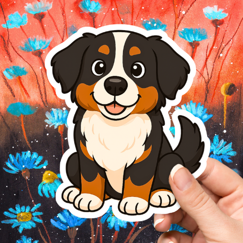 Bernese Mountain Cute Dog Sticker