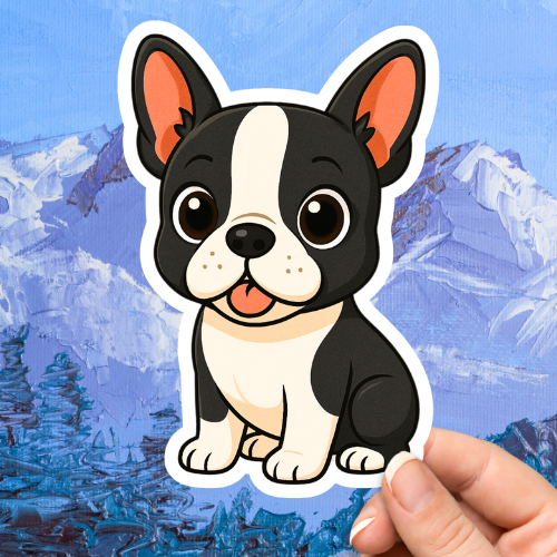 Boston Terrier Cute Dog Sticker