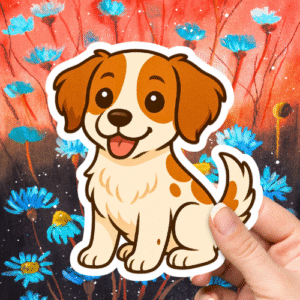 Brittany Spaniel Cute Dog Sticker