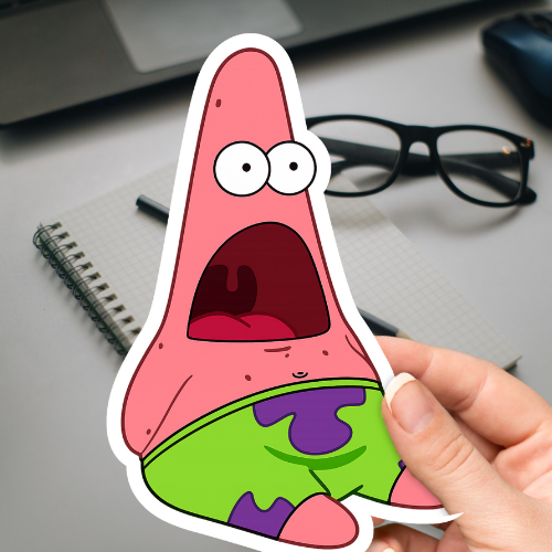 Patrick Mouth Open Memes Sticker