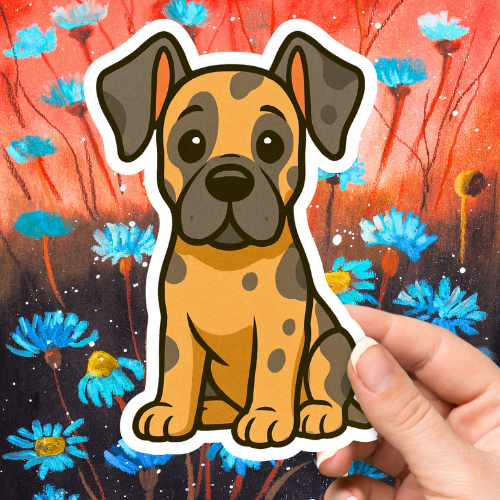 Great Dane Cute Dog Sticker