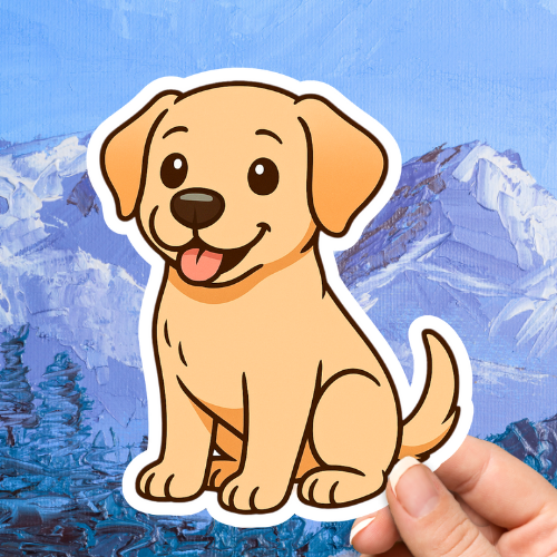 Labrador Retriever Cute Dog Sticker