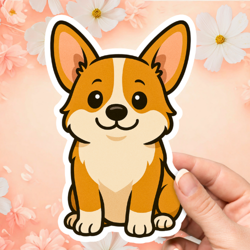 Pembroke Welsh Corgi Cute Dog Sticker
