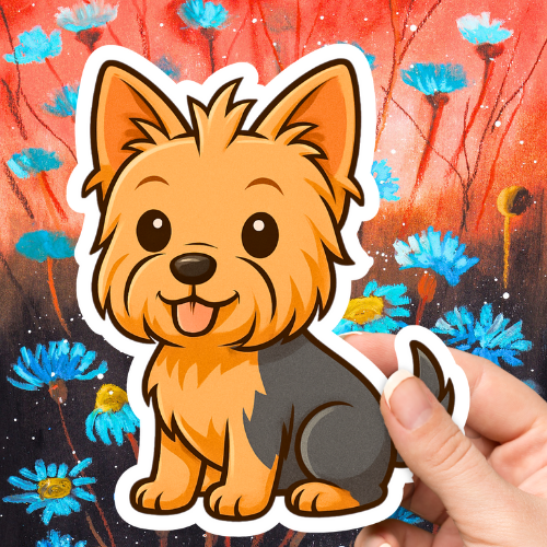 Yorkshire Terrier Cute Dog Sticker
