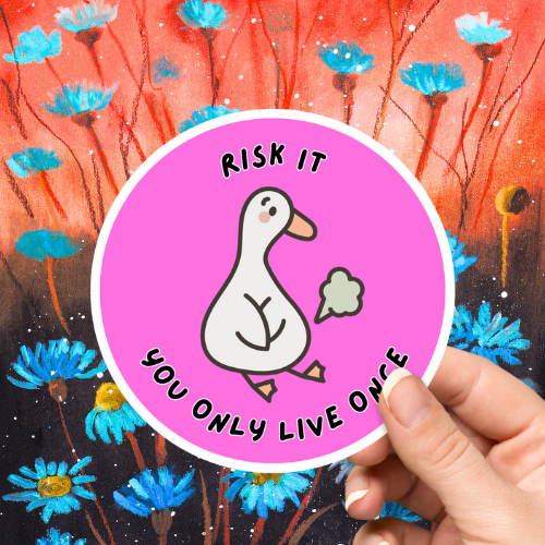 Risk It You Only Live Once Sticker