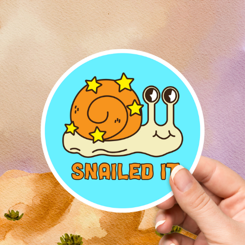 Snailed It Sticker