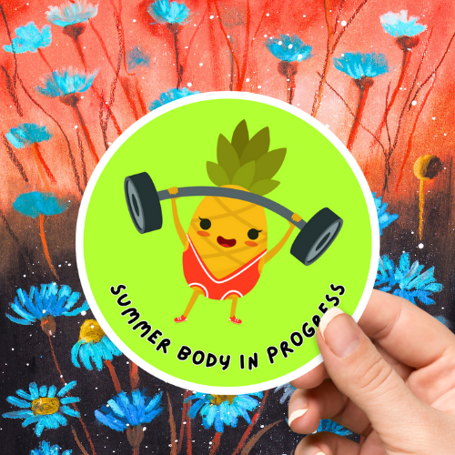 Summer Body In Progress Sticker
