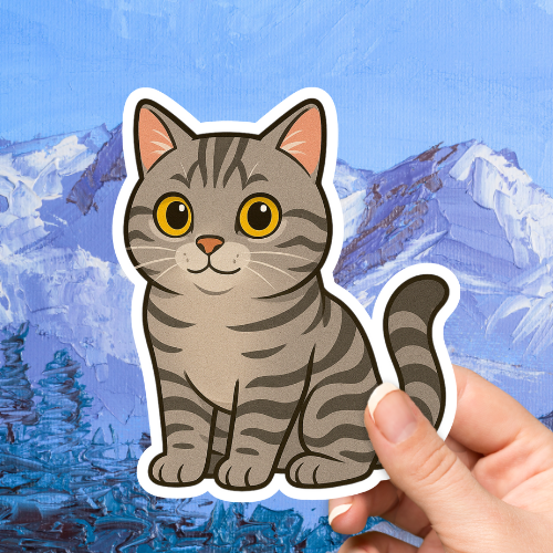 American Shorthair Cute Cat Sticker