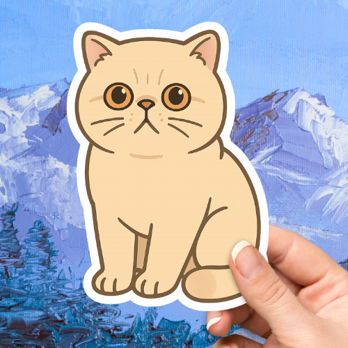 Exotic Shorthair Cute Cat Sticker