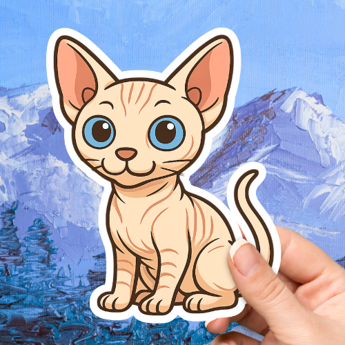 Sphynx Cute Cat Sticker
