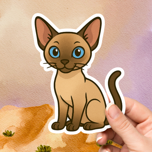 Tonkinese Cute Cat Sticker