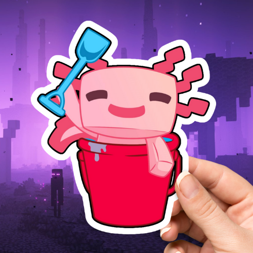 Axolotl Minecraft Sticker