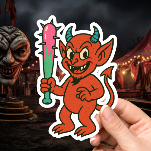 Devil Mace Sticker