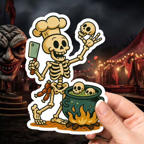 Skeleton Cook Sticker