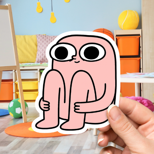 Character Sitting Memes Sticker