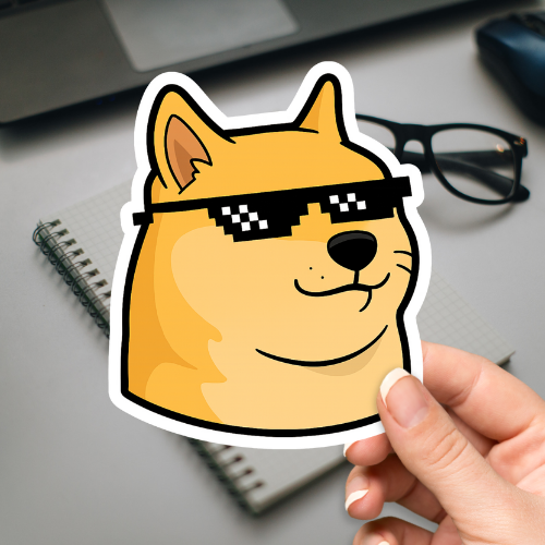 Doge With Glasses Memes Sticker