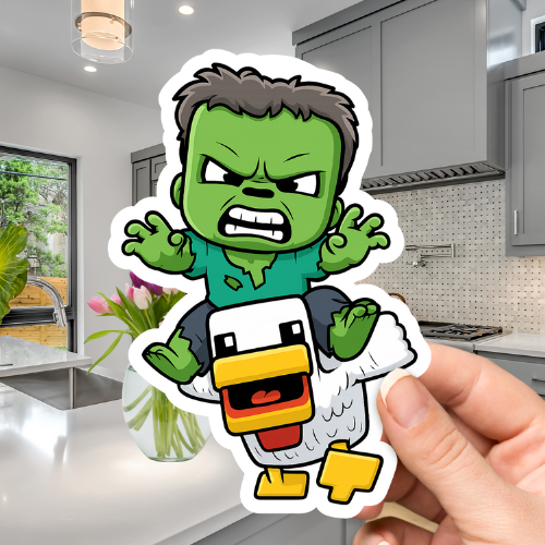 Chicken Jockey Minecraft Movie Memes Sticker