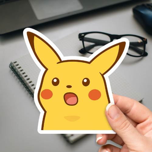 Pikachu Shook Pokemon Memes Sticker